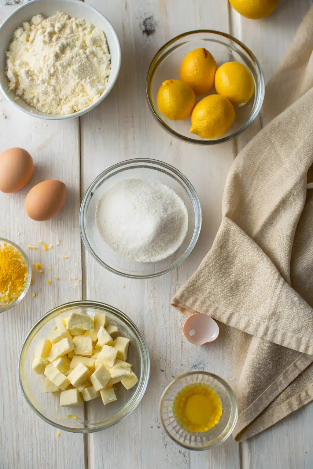 Lemon Pound Cake beautifully presented from an overhead angle
