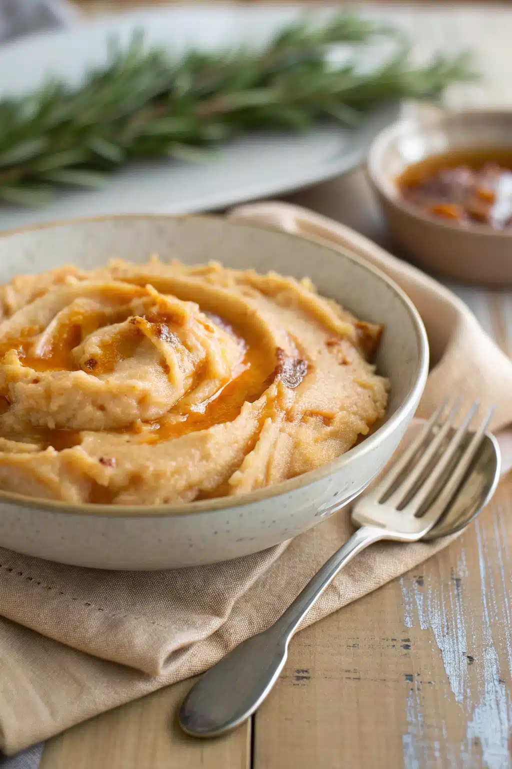 Mashed Sweet Potatoes ingredients organized and measured on kitchen counter