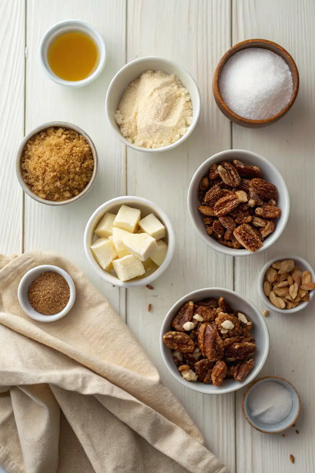 Mexican Wedding Cookies beautifully presented from an overhead angle
