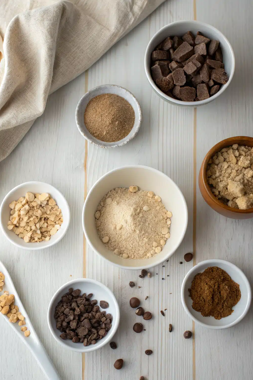 Monster Cookies beautifully presented from an overhead angle