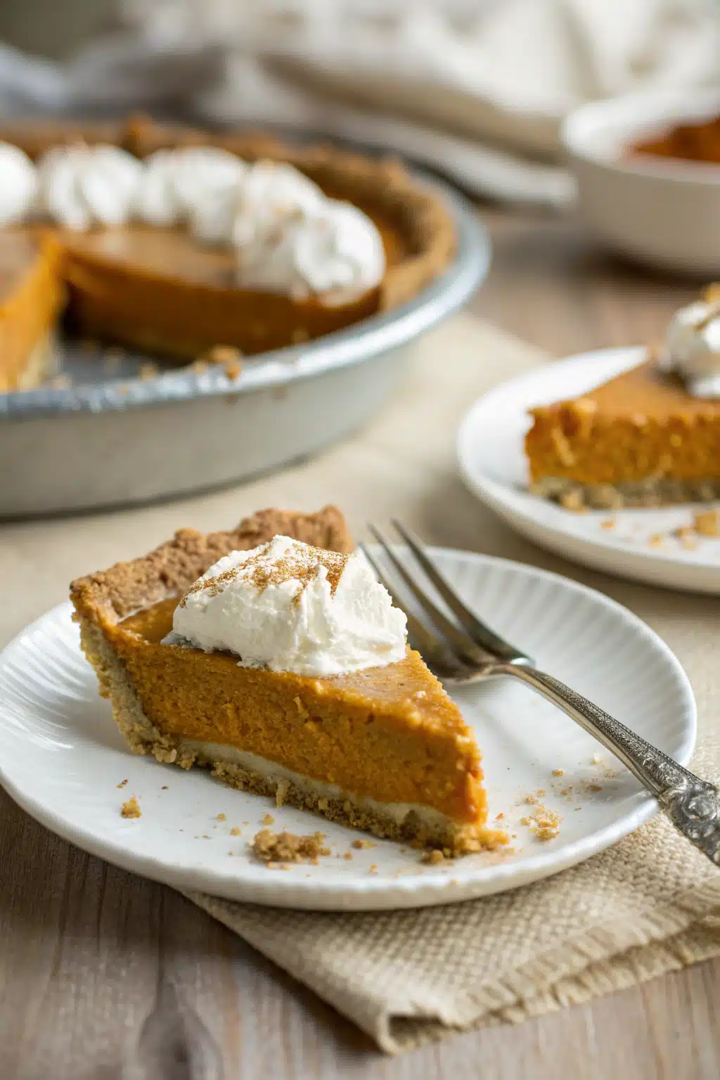 No Bake Pumpkin Pie ingredients organized and measured on kitchen counter