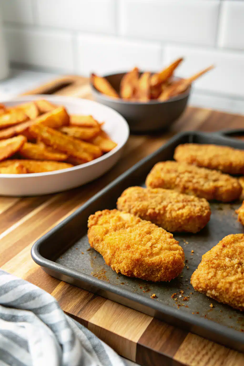 Baked Breaded Pork Chops slice on plate showing perfect texture and swirl pattern