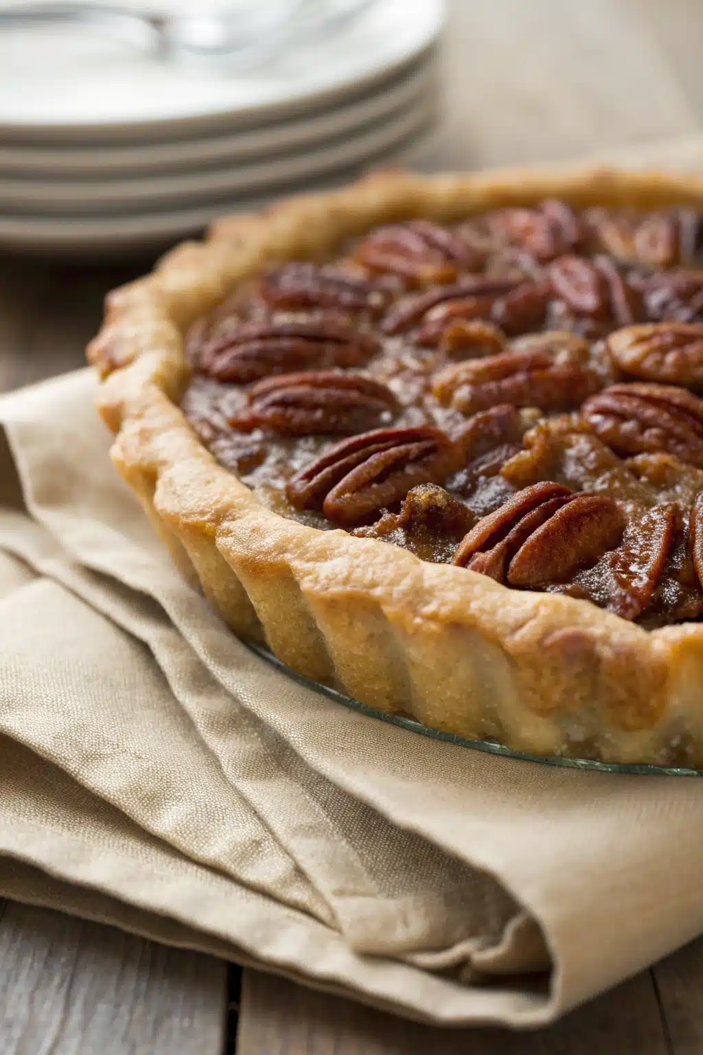 Pecan Pie Bars slice on plate showing perfect texture and swirl pattern
