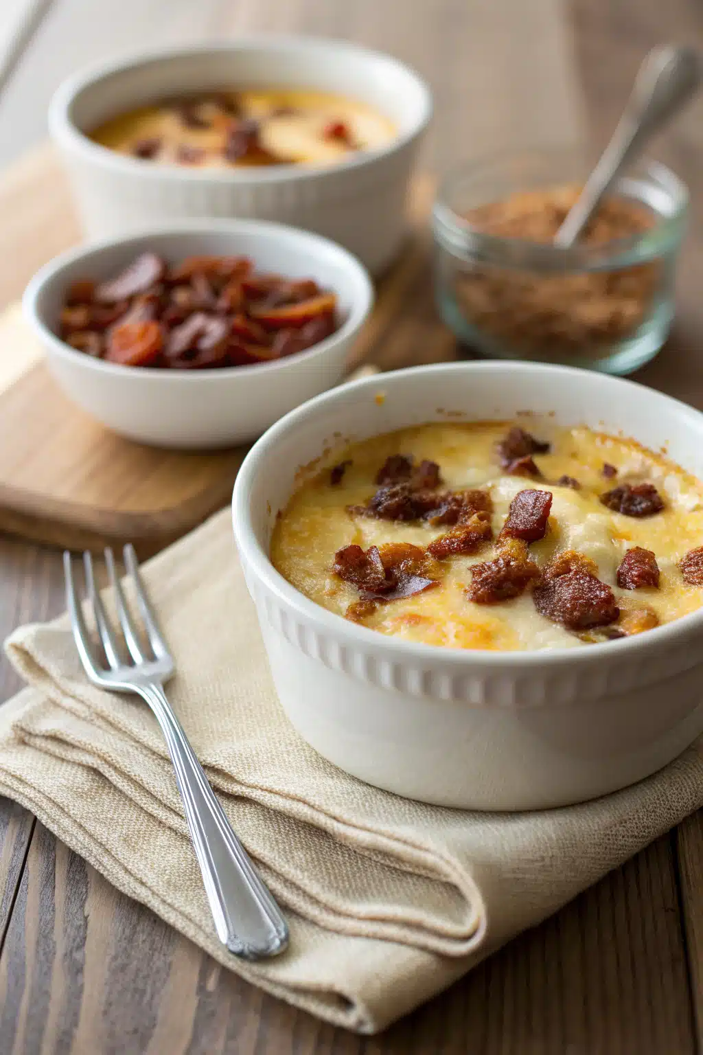 Queso Fundido With Chorizo ingredients organized and measured on kitchen counter