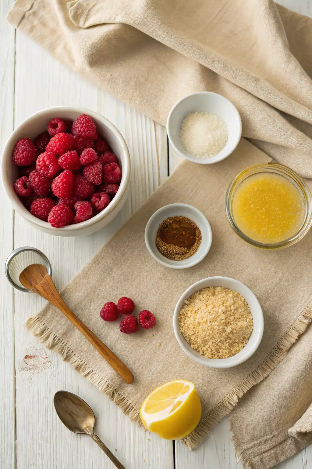 Raspberry Jam beautifully presented from an overhead angle