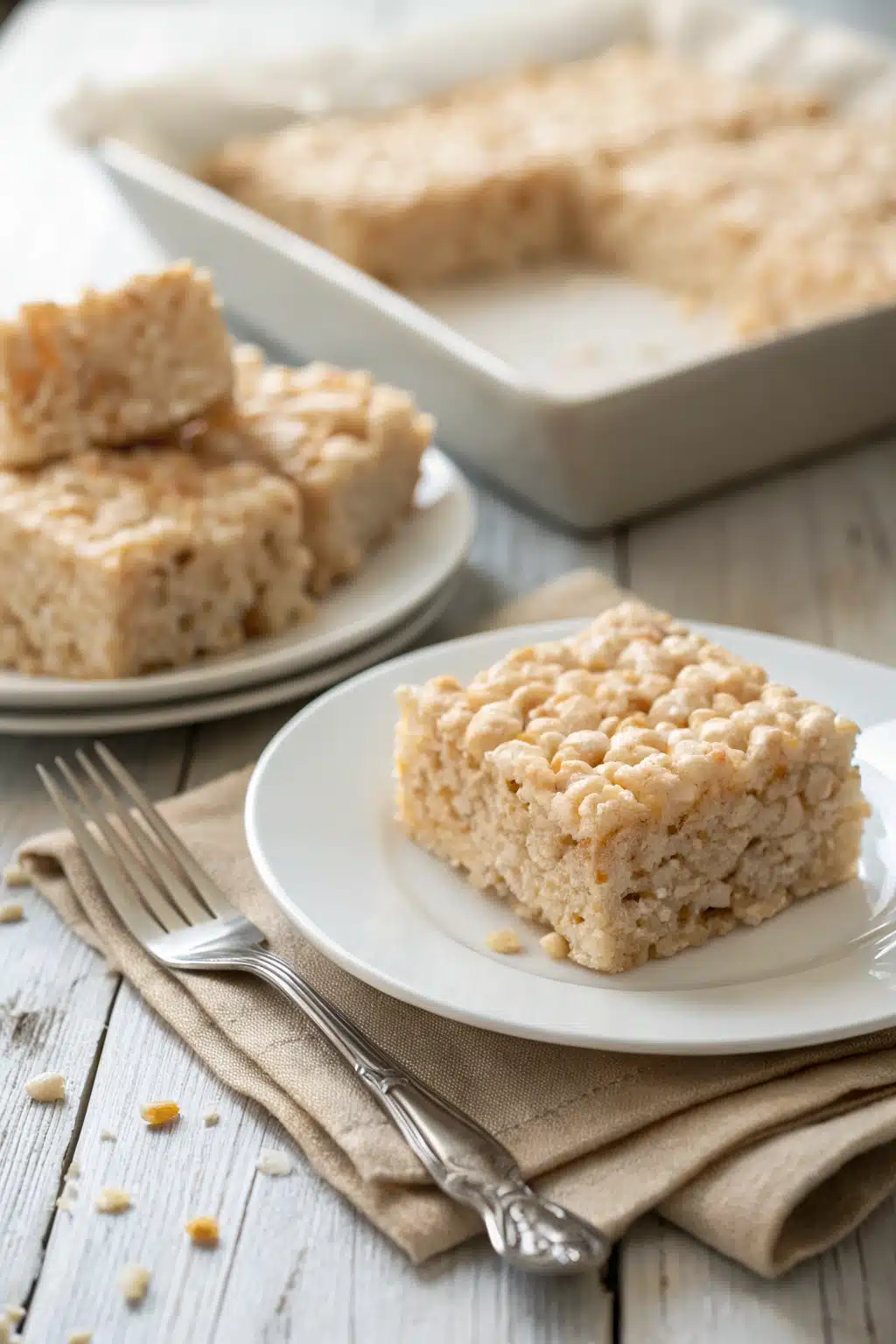 Rice Krispie Treats ingredients organized and measured on kitchen counter
