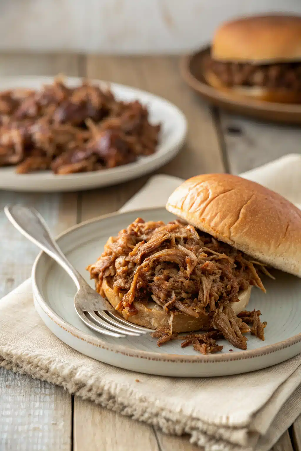 Slow Cooker Pulled Pork ingredients organized and measured on kitchen counter