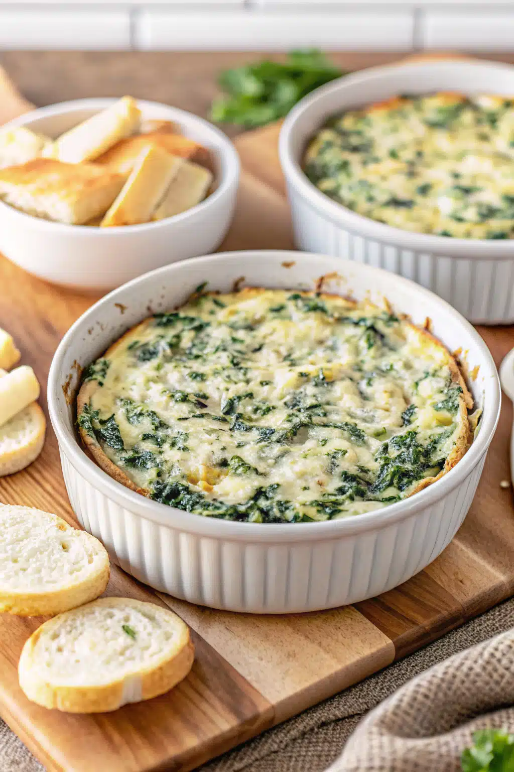 Spinach Artichoke Dip slice on plate showing perfect texture and swirl pattern
