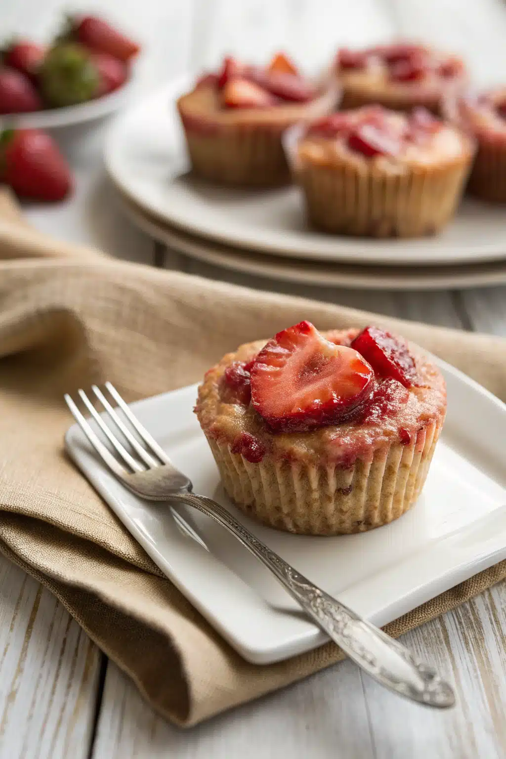 Strawberry Cupcakes ingredients organized and measured on kitchen counter
