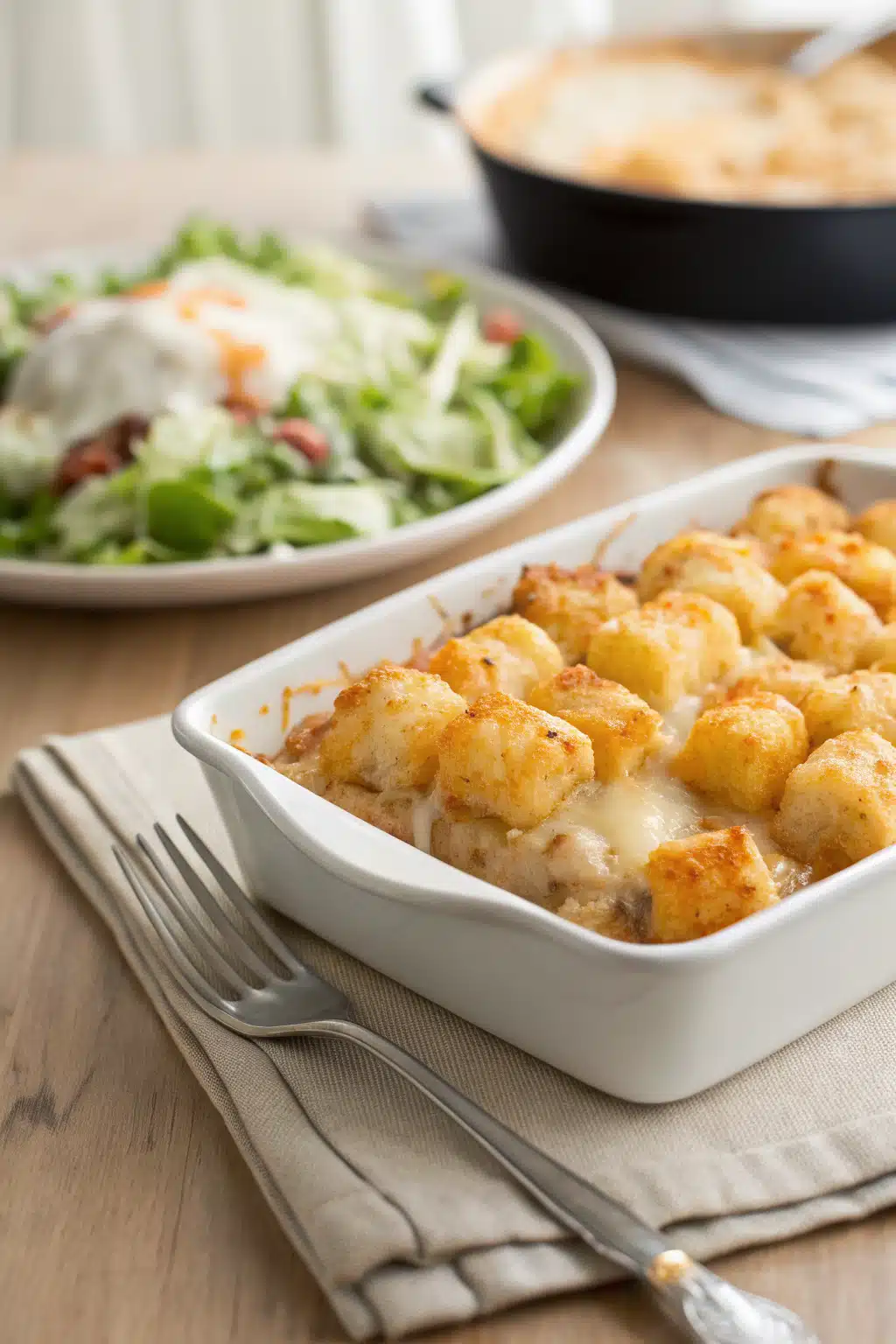 Tater Tot Casserole ingredients organized and measured on kitchen counter