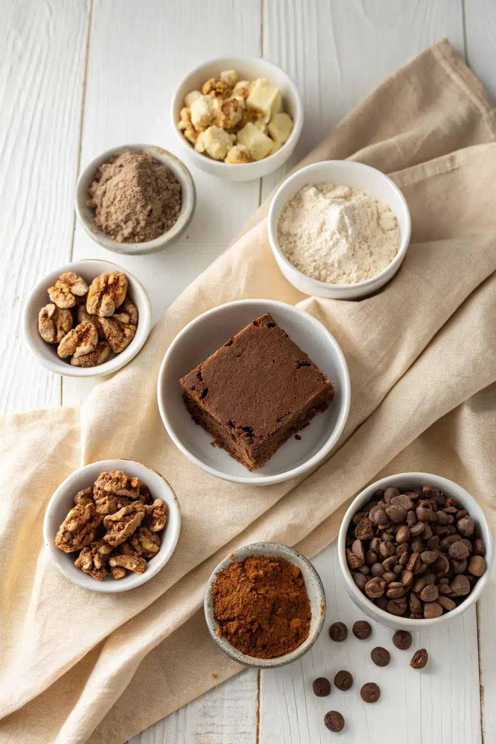 Texas Sheet Cake beautifully presented from an overhead angle