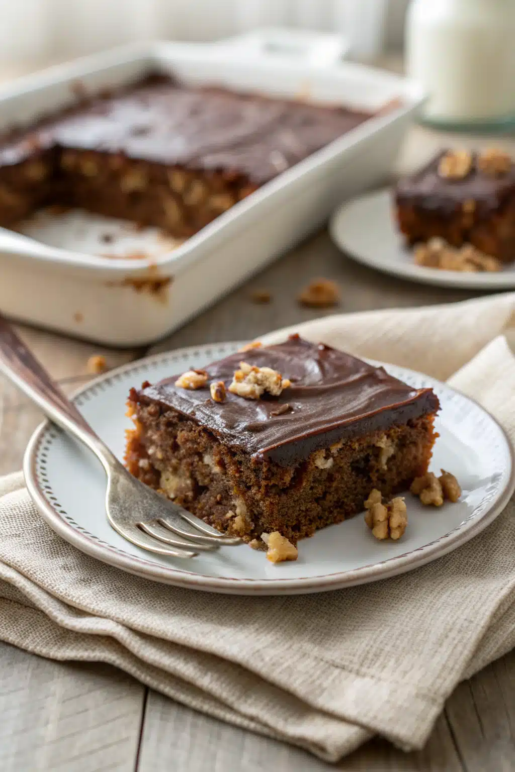 Texas Sheet Cake ingredients organized and measured on kitchen counter