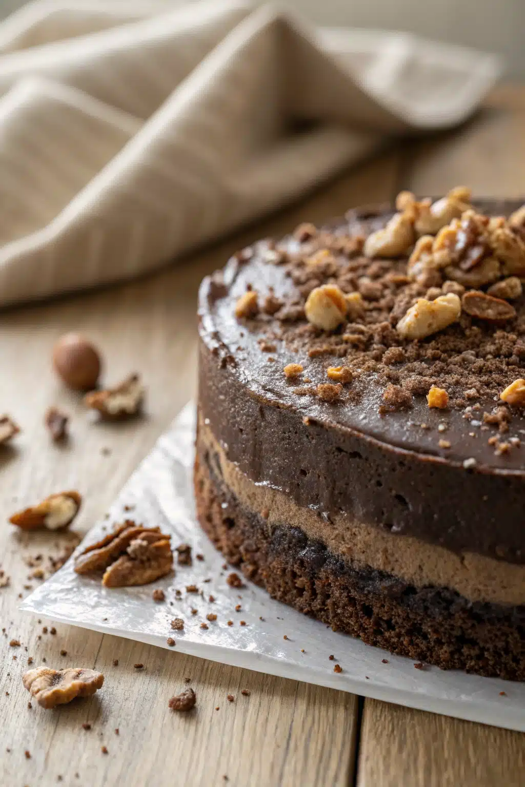 Texas Sheet Cake slice on plate showing perfect texture and swirl pattern