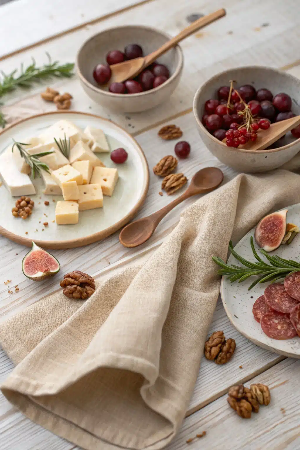 Thanksgiving Charcuterie Board beautifully presented from an overhead angle