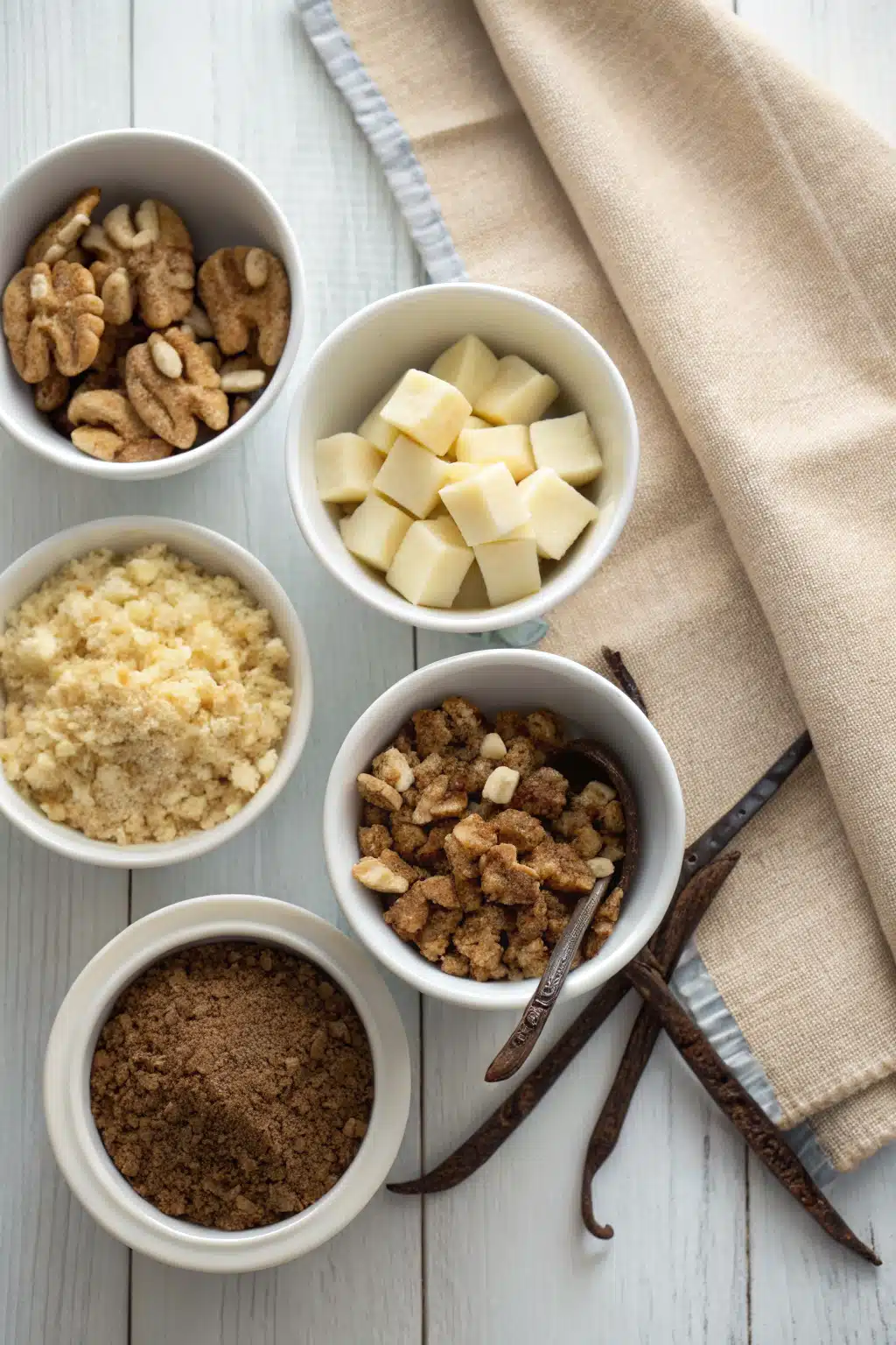 Toffee Bars beautifully presented from an overhead angle