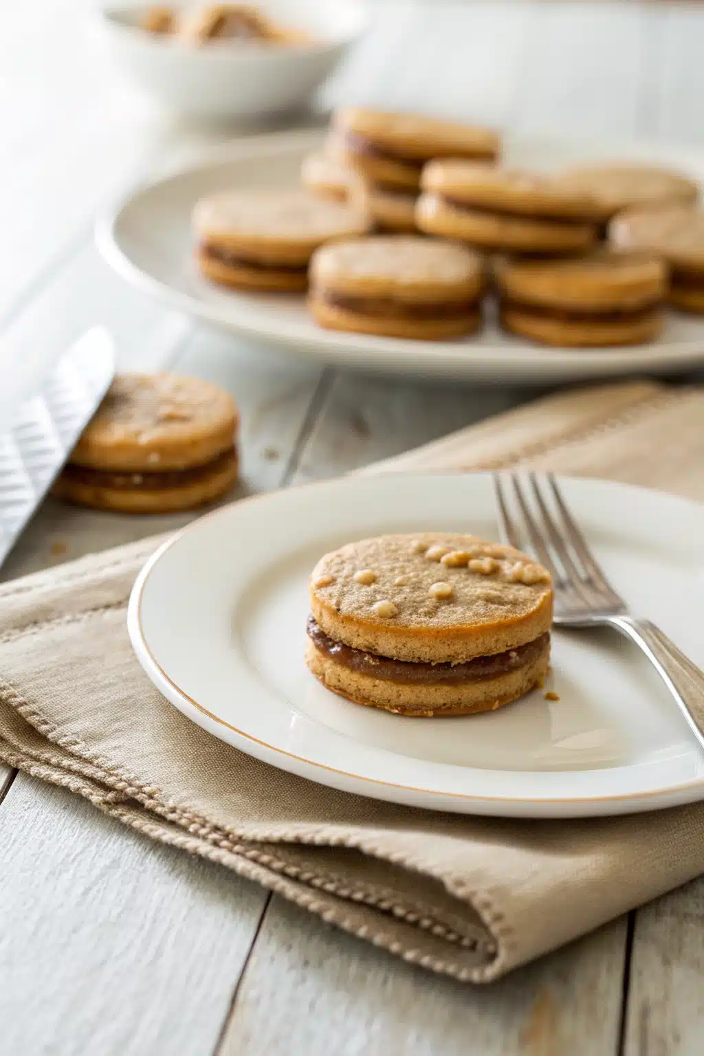 Toffee Butter Icebox Cookies ingredients organized and measured on kitchen counter
