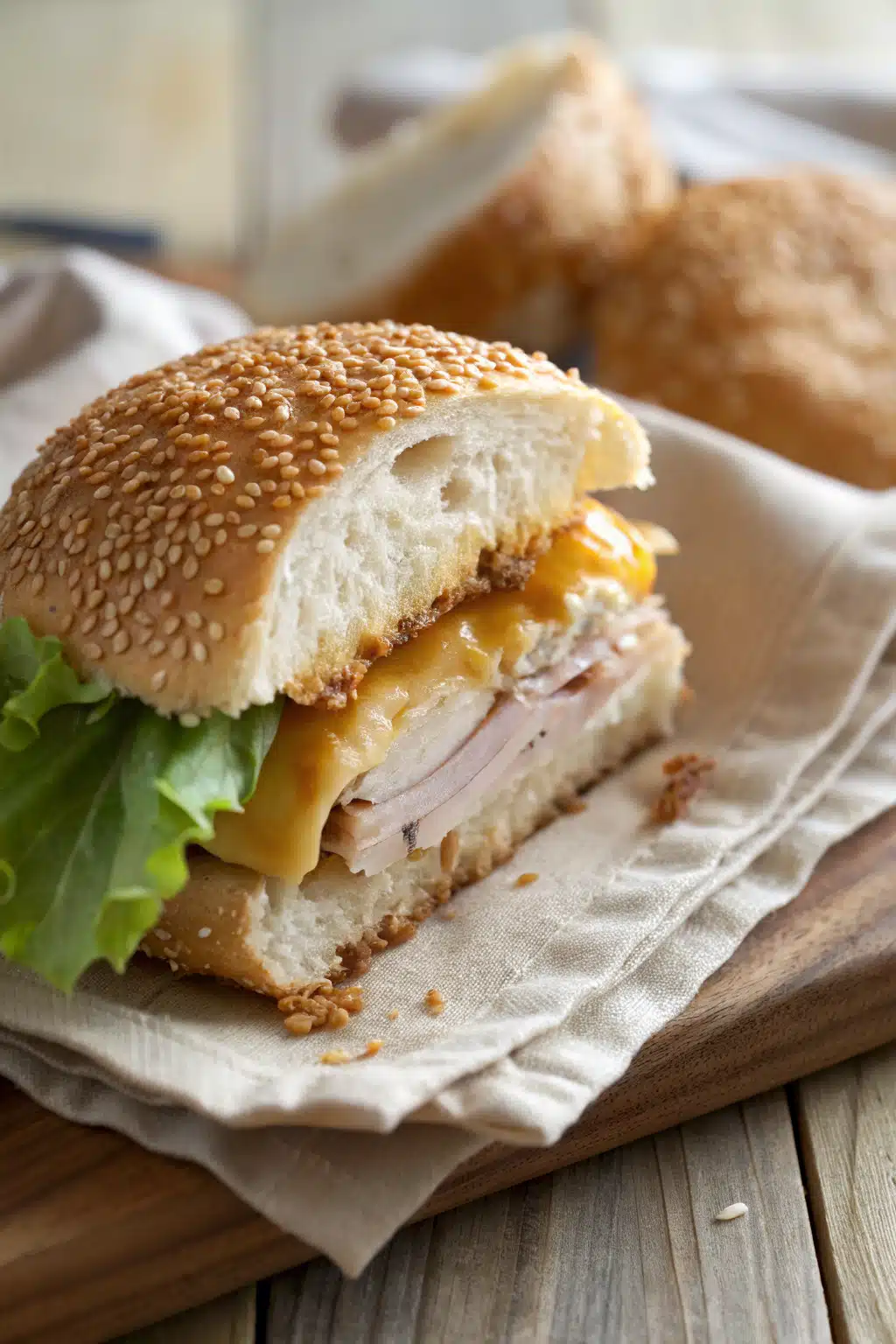 Turkey Cheese Sliders slice on plate showing perfect texture and swirl pattern