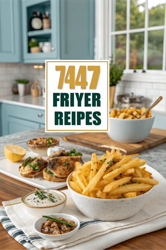 Crispy air fryer frozen french fries in a serving bowl