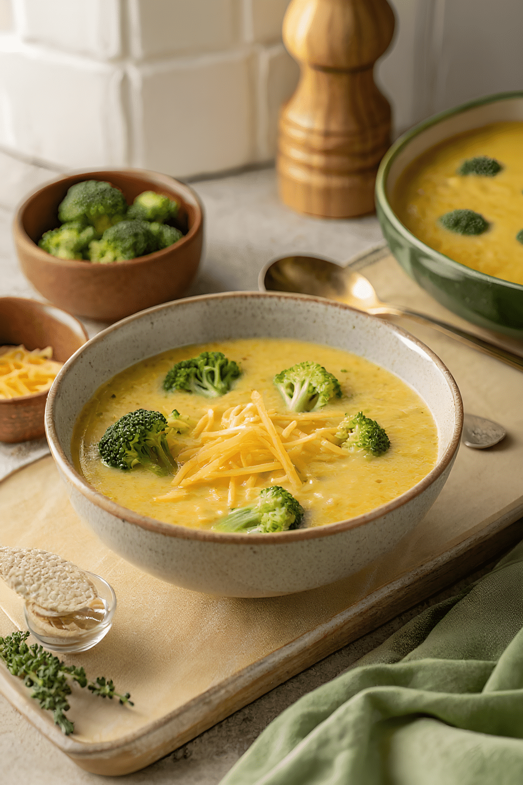 Keto Broccoli Cheese Soup in 35 Minutes finished dish