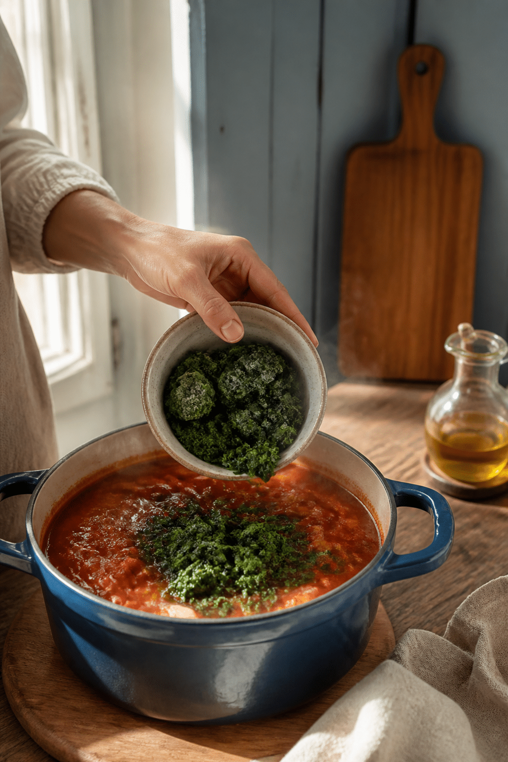 Preparing swamp soup in the reserved kitchen scene
