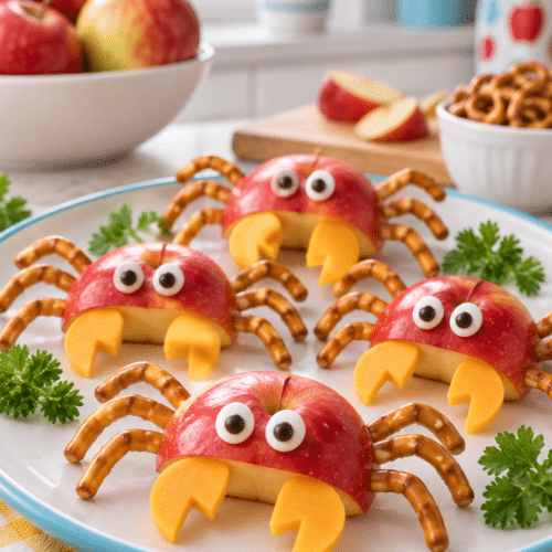 apple crab snacks for kids finished snack