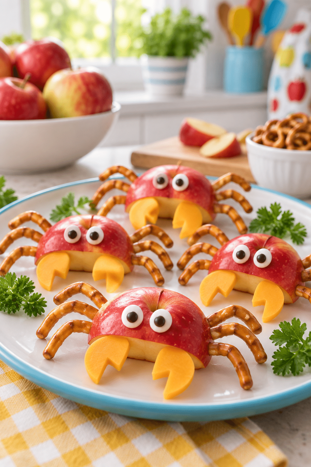 apple crab snacks for kids finished snack