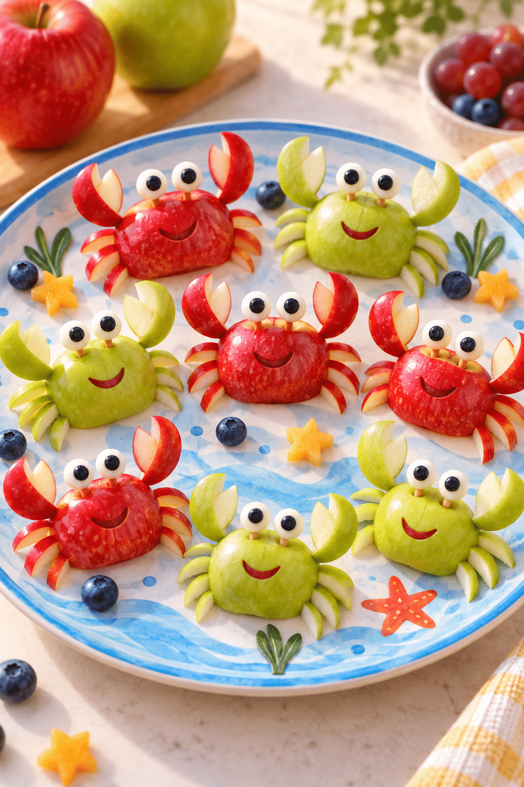 apple crab snacks for kids served