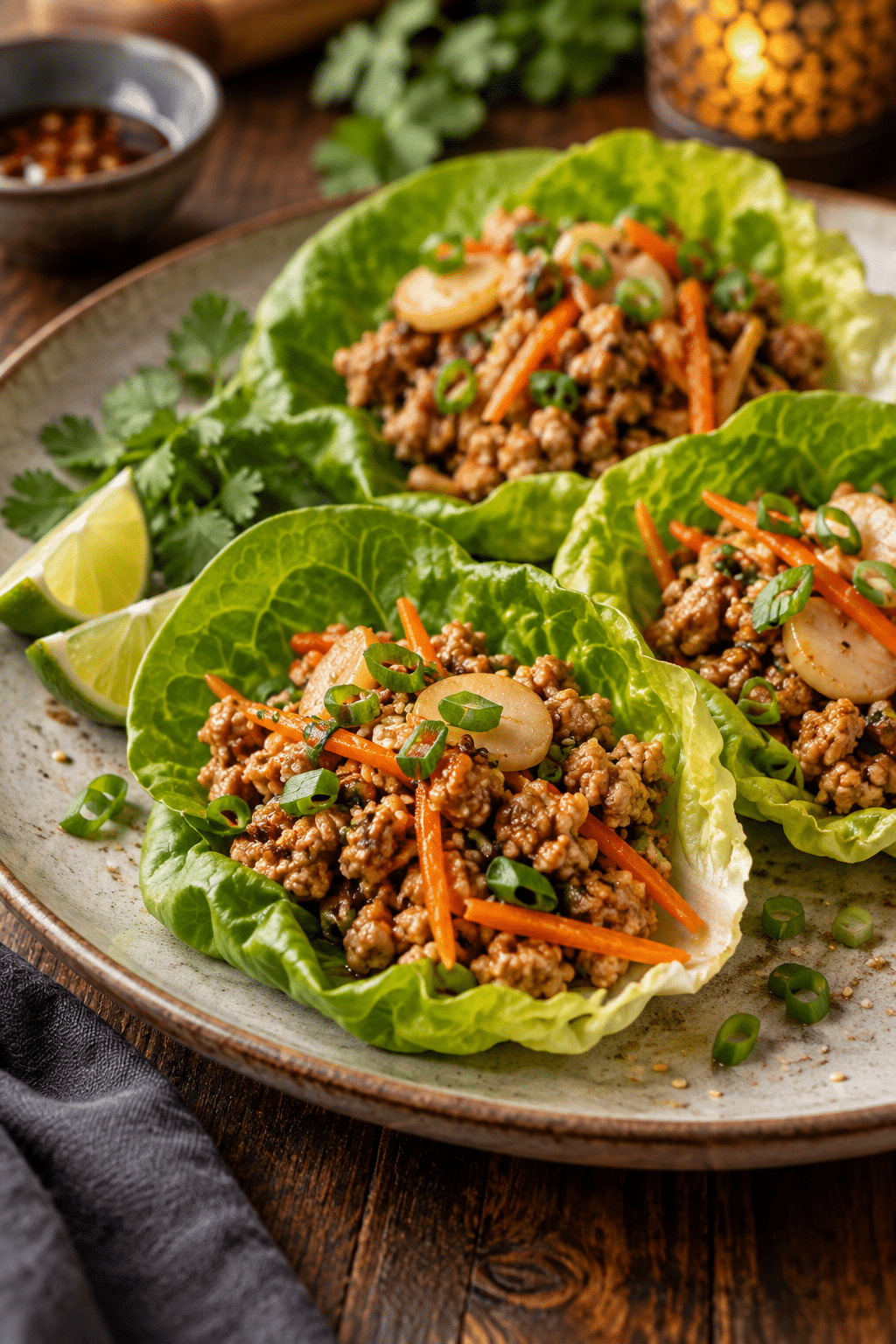 finished Asian lettuce wraps