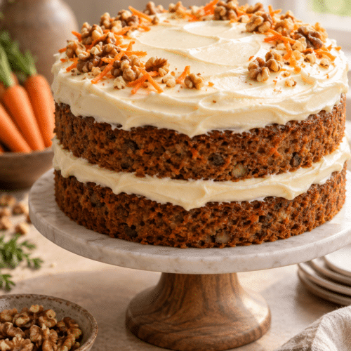 carrot cake with cream cheese frosting