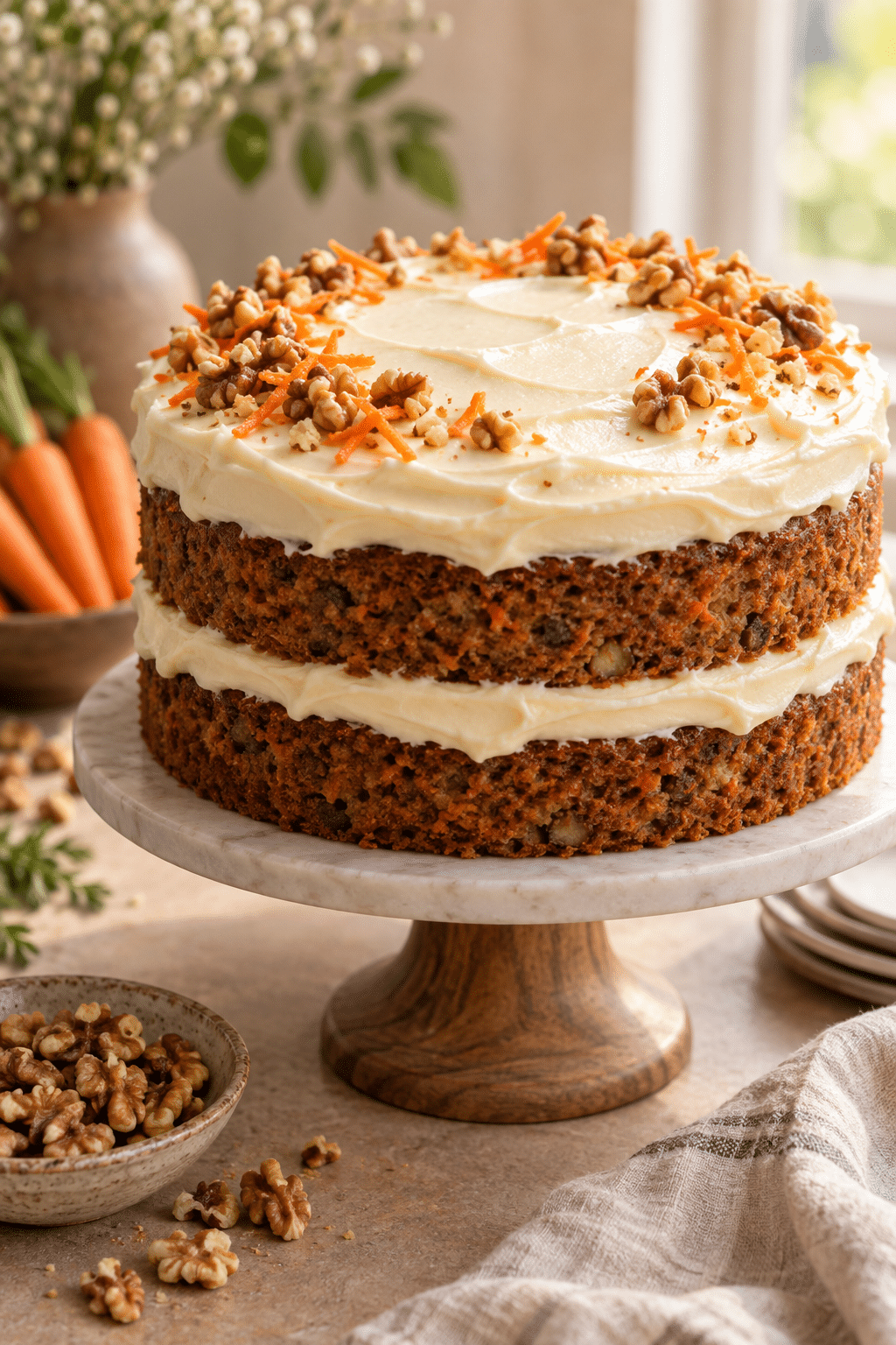 carrot cake with cream cheese frosting
