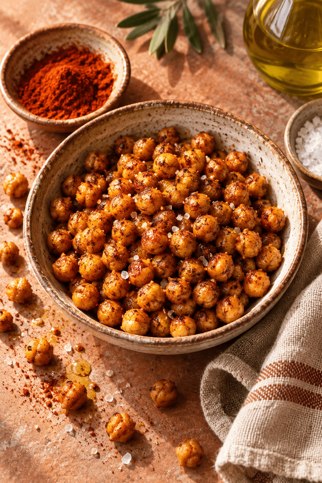 Ingredients for roasted chickpeas