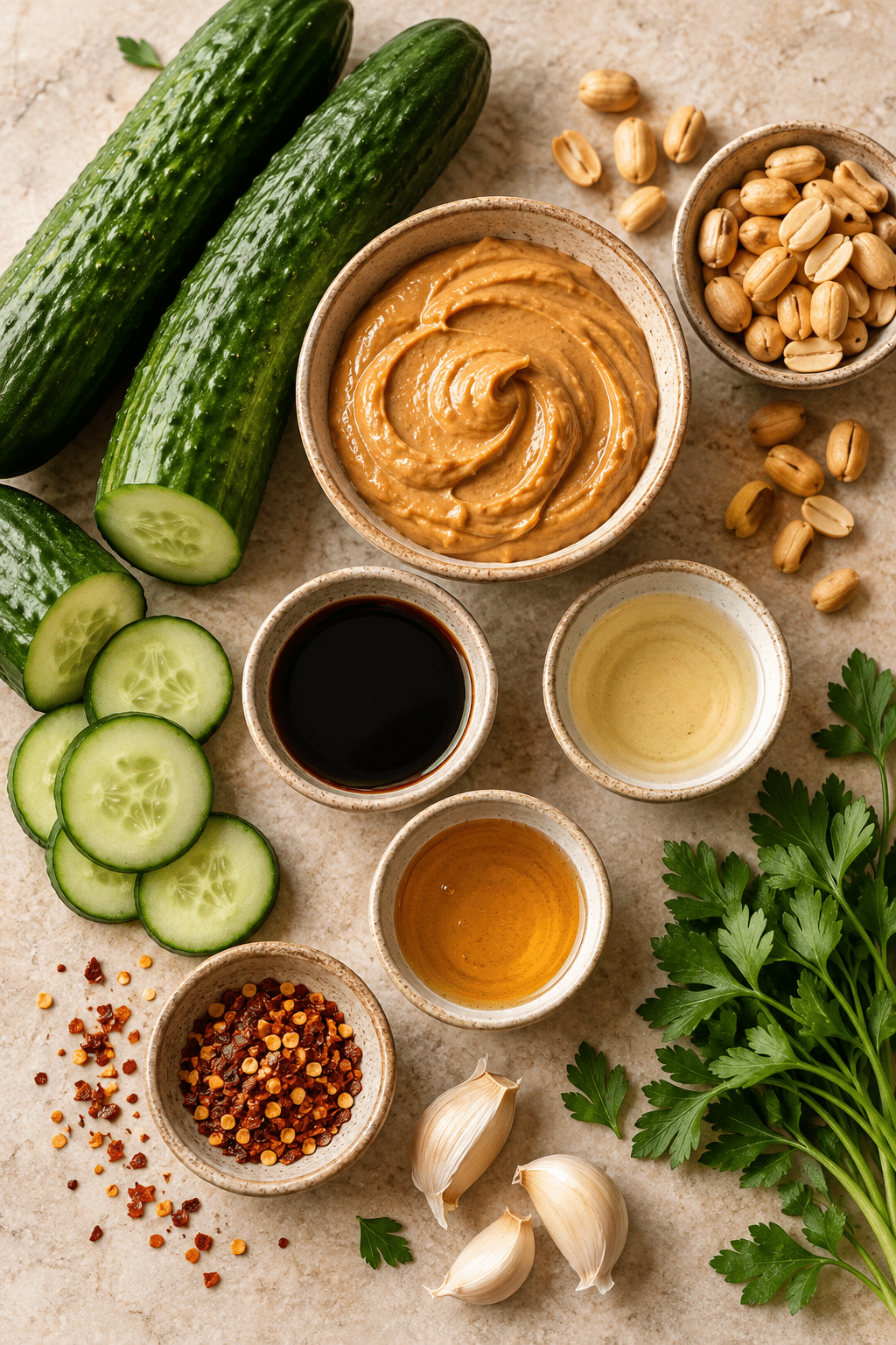 cucumbers in spicy peanut sauce ingredients