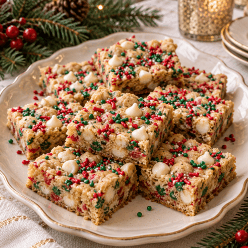 easy Christmas cookie exchange treats on a festive dessert table