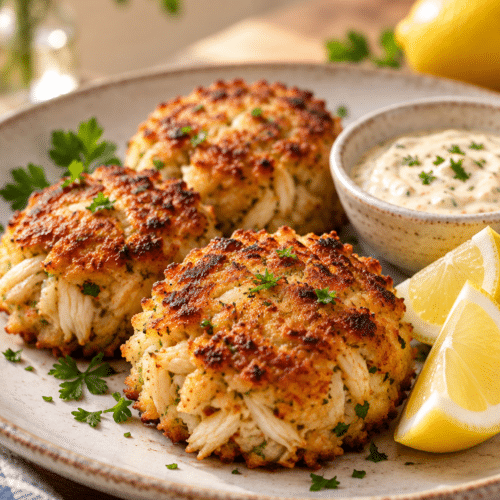 easy crab cakes with crisp golden crust