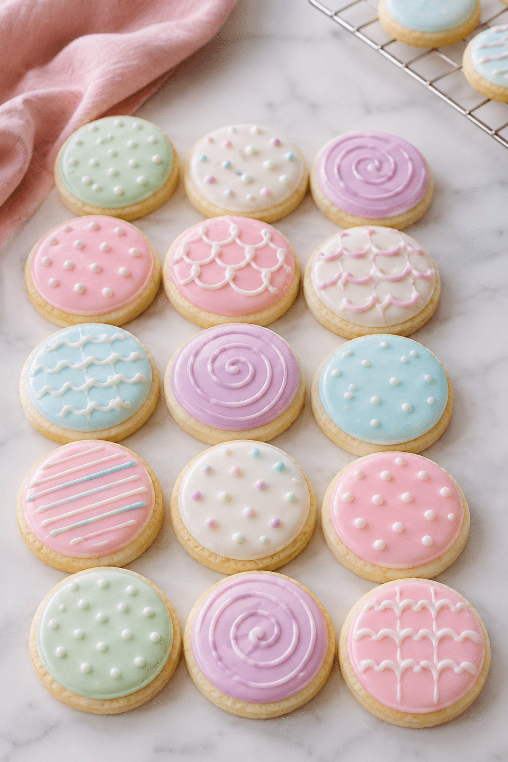 Finished easy decorated sugar cookies