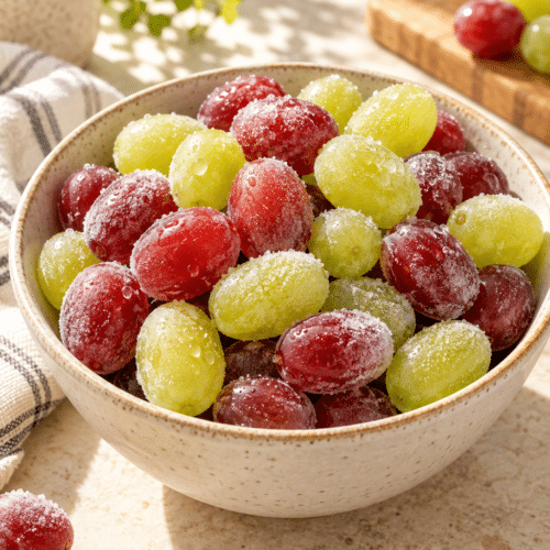 frozen grapes finished dish