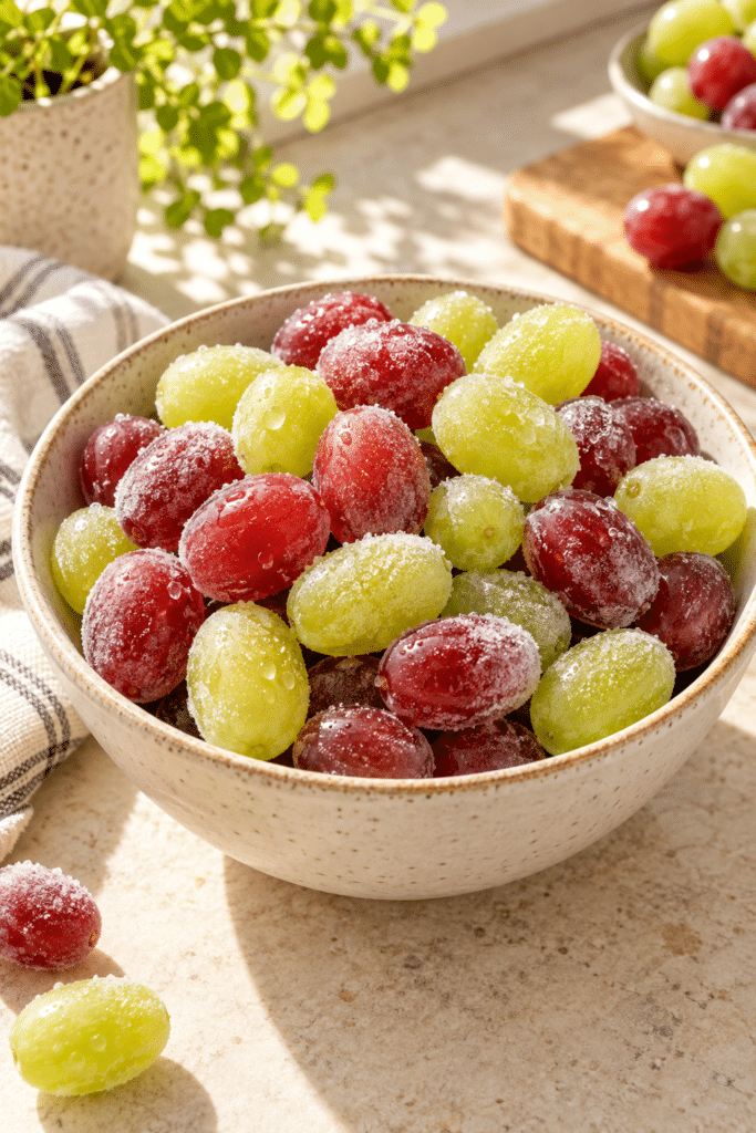 frozen grapes finished dish