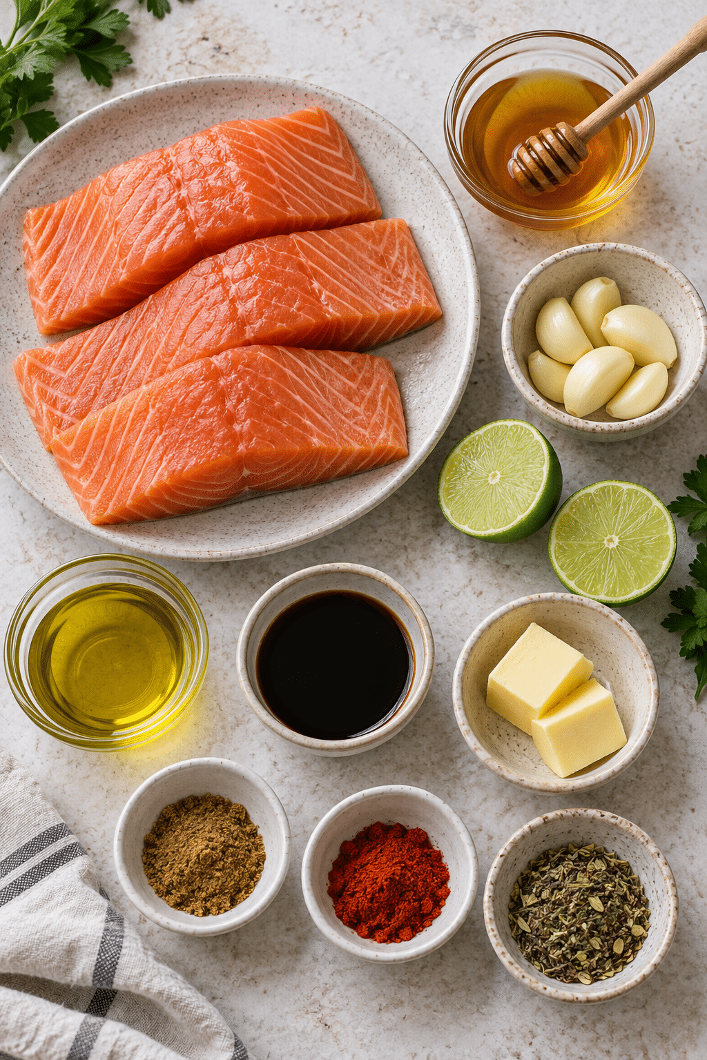 honey garlic sauce salmon ingredients