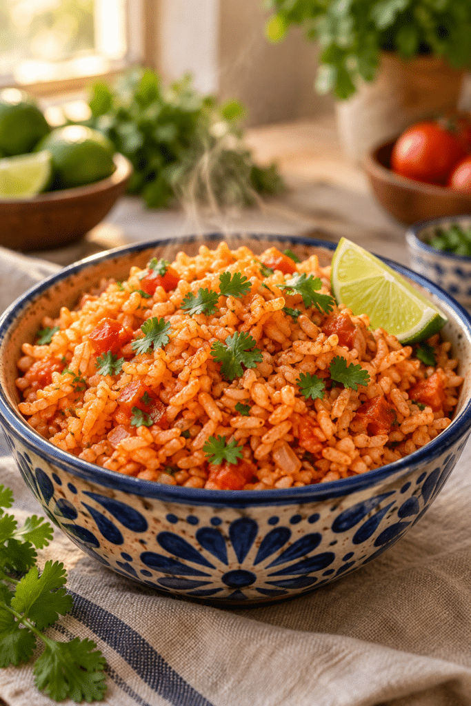 Instant Pot Mexican rice with lime and cilantro
