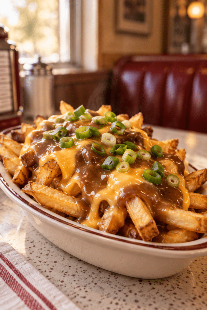 Jersey disco fry dip with cheddar and gravy
