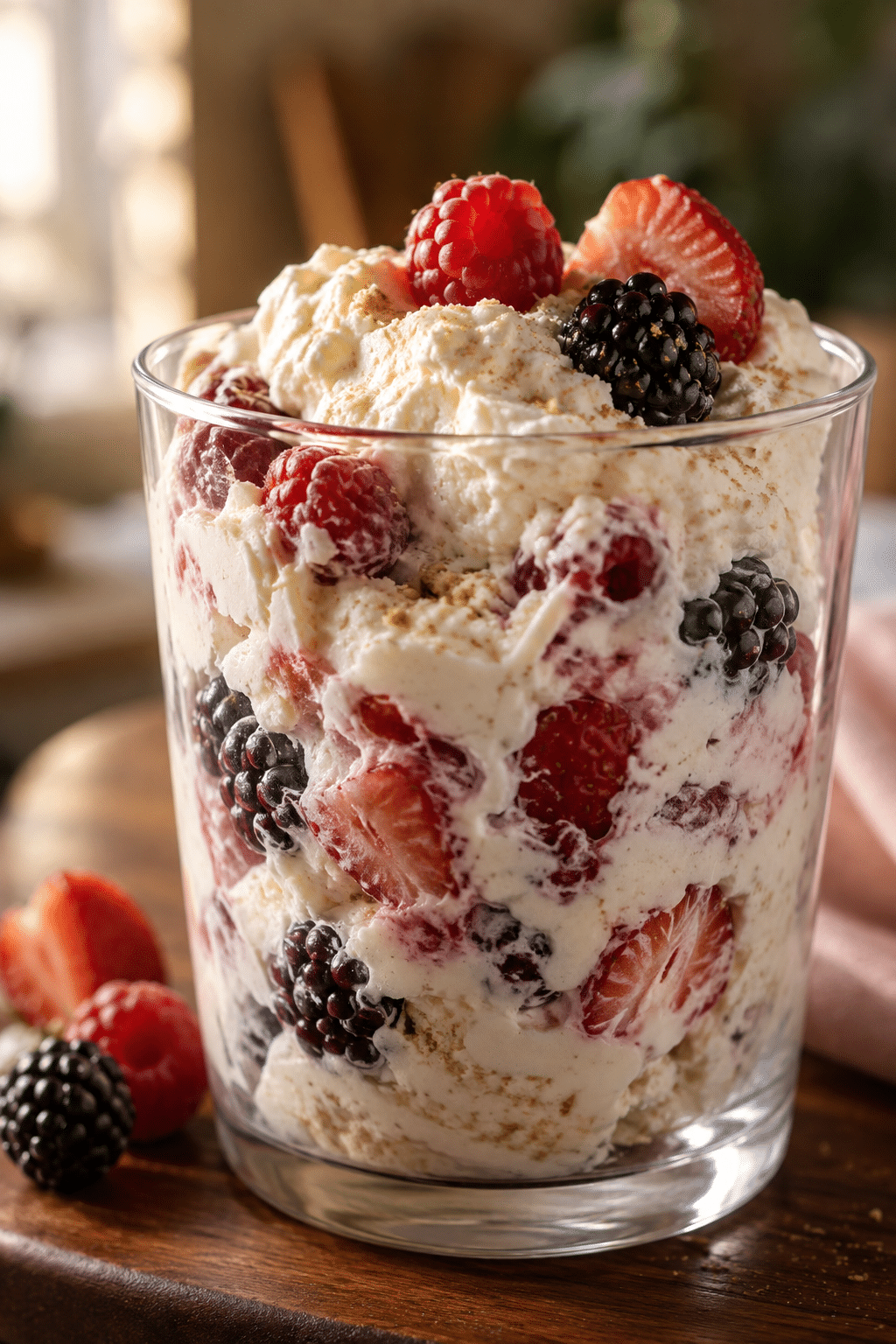 keto cheesecake fluff served with a polished finish