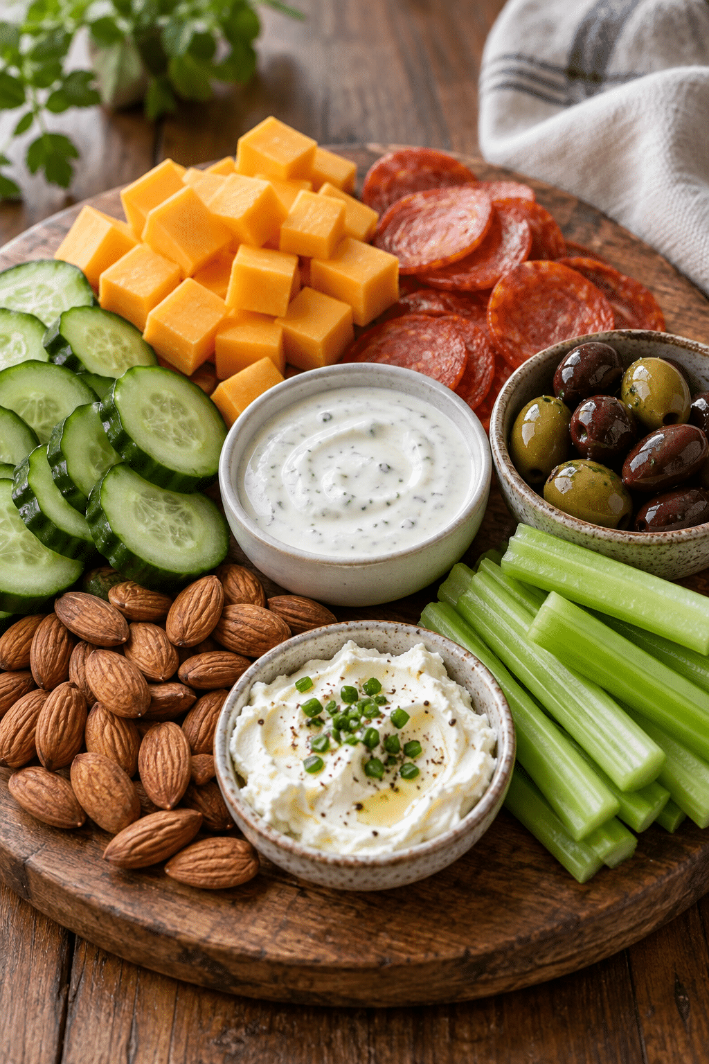 finished keto snacks snack board ready to serve