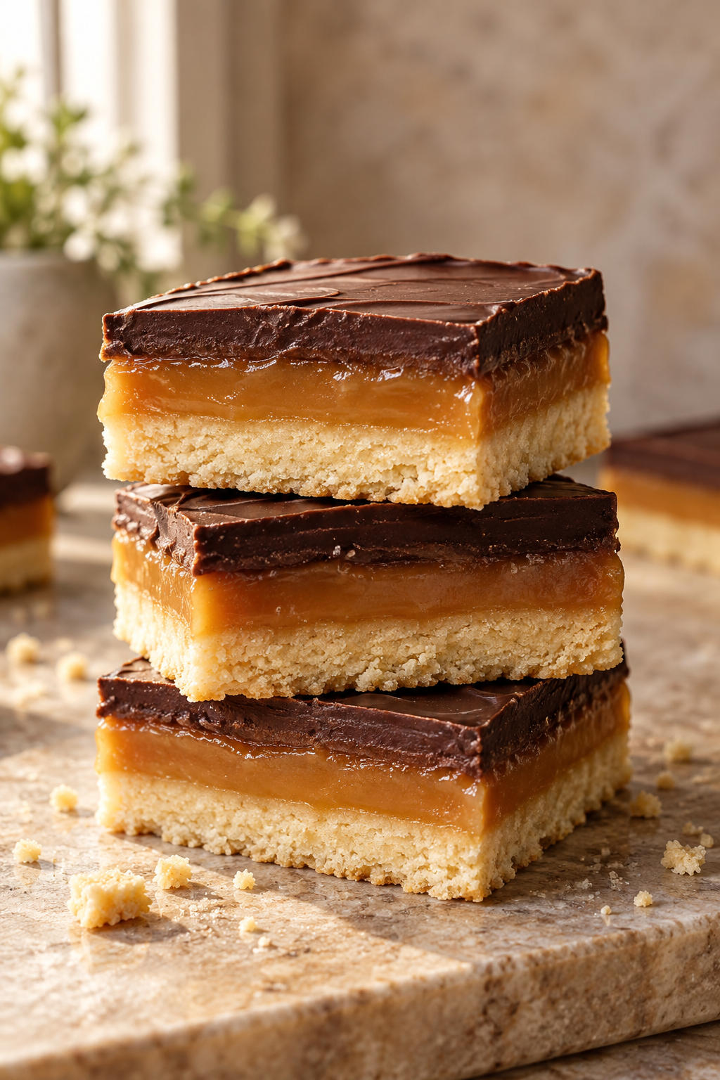 millionaire shortbread finished dish