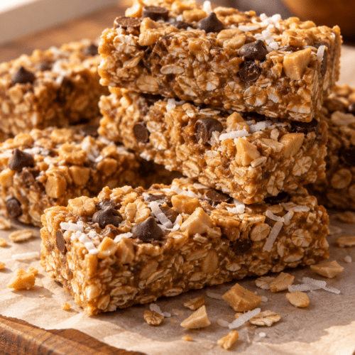 no bake snack bars with peanut butter and oats