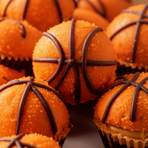 peanut butter cup basketball treats ready to serve
