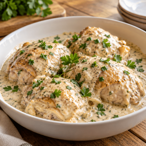 slow cooker creamy ranch chicken in creamy ranch sauce