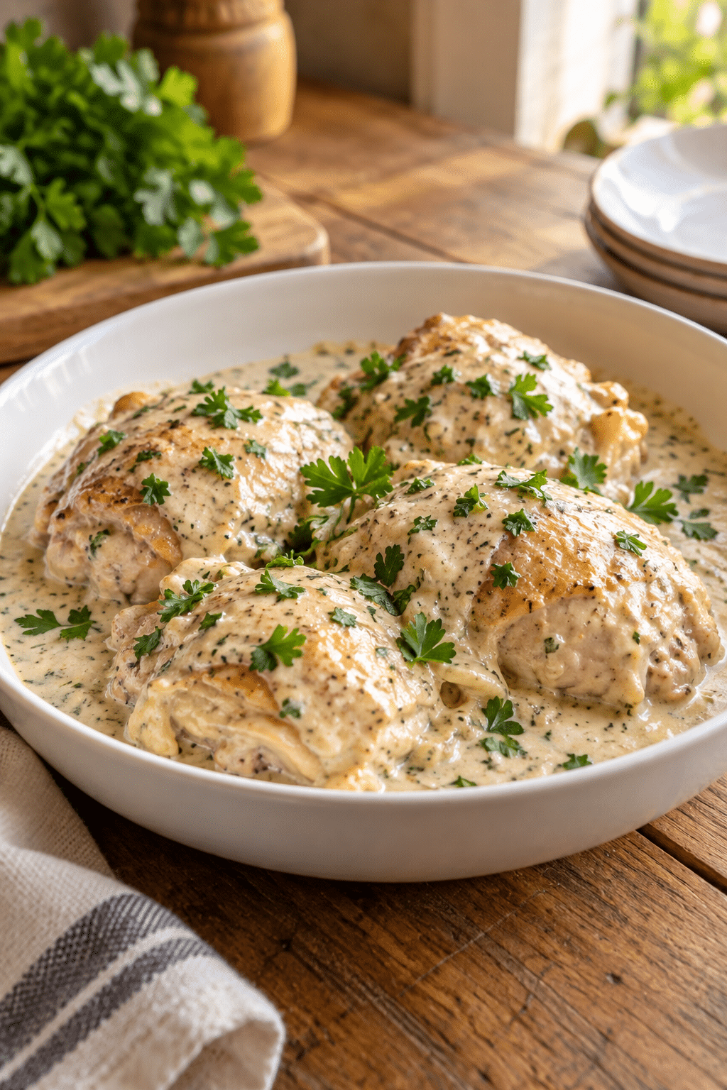 slow cooker creamy ranch chicken in creamy ranch sauce