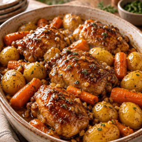 slow cooker dinner recipes honey garlic chicken finished dish
