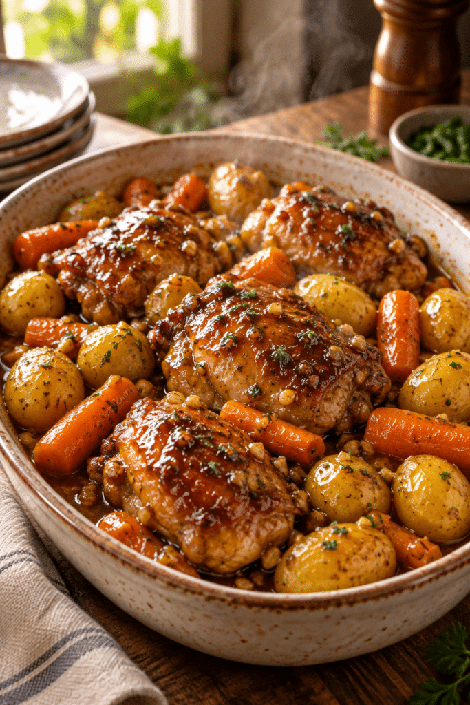 slow cooker dinner recipes honey garlic chicken finished dish
