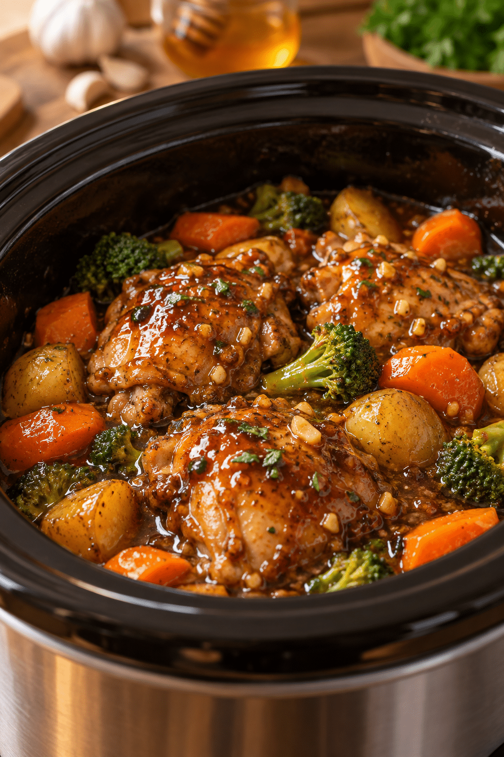 slow cooker dinner recipes preparation in progress